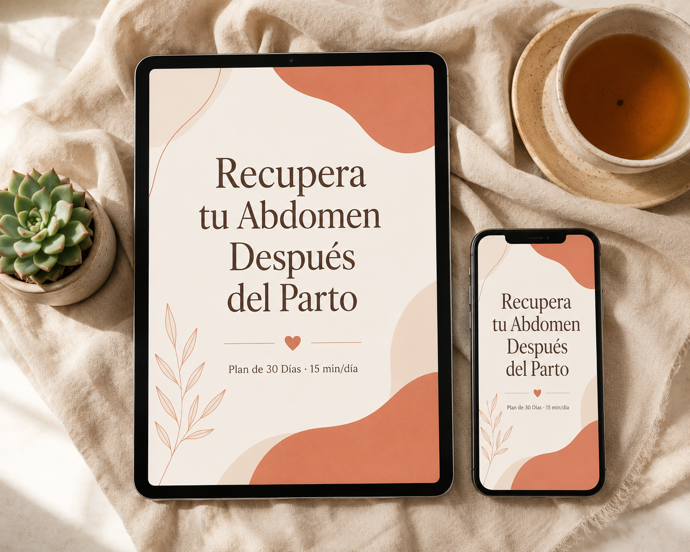 Recupera tu Abdomen Después del Parto — Plan de 30 días, 15 min/día